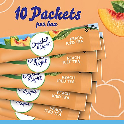 Crystal Light Peach Iced Tea Artificially Flavored Powdered Drink Mix Packets - 10 Count - Image 6