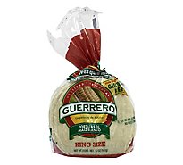 Guerrero Tortillas Corn White Maiz Blanco King Size Bag 30 Count - 37.05 Oz
