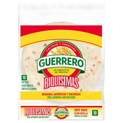 Guerrero Riquisimas Flour Tortillas Soft Taco Size - 10 Count - Image 1