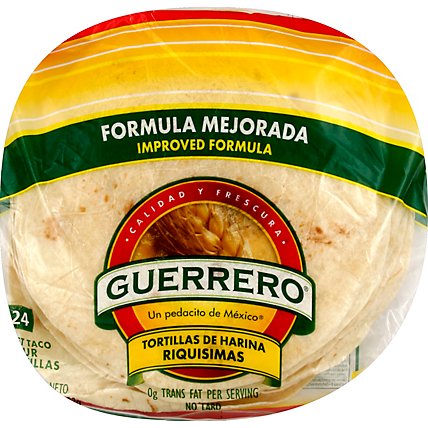 Guerrero Tortillas Flour Soft Taco De Harina Riquisimas Bag 24 Count - 35 Oz - Image 2