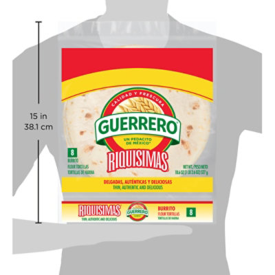 Guerrero Tortillas Flour Burrito De Harina Riquisimas Bag 8 Count - 18.6 Oz - Image 5