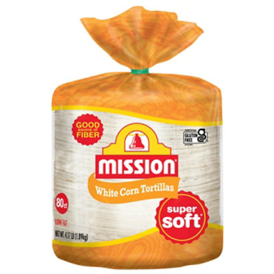 Mission Tortillas Corn White Super Soft Bag 80 Count - 66.67 Oz - Image 2