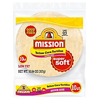 Mission Tortillas Corn Yellow Super Soft Super Size 10 Count - 10.84 Oz - Image 1
