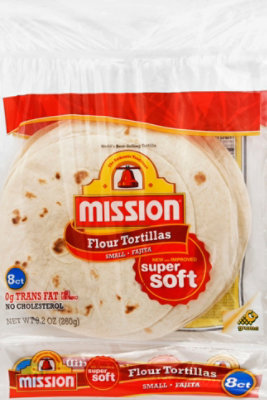 Mission Tortillas Flour Fajita Small Super Soft Bag 8 Count - 9.2 Oz - Image 2