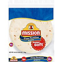 Mission Tortillas Flour Burrito Large Super Soft Bag 16 Count - 40 Oz - Image 2