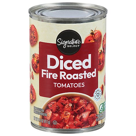 Signature SELECT Tomatoes Fire Roasted Diced - 14.5 Oz