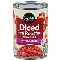 Signature SELECT Tomatoes Fire Roasted with Garlic Diced - 14.5 Oz - Image 1
