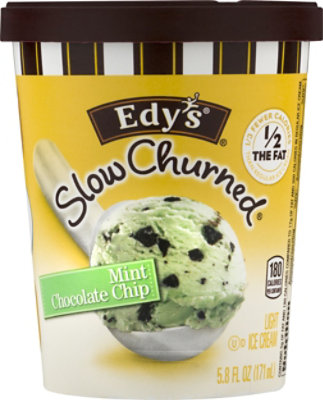 Dreyers Edys Ice Cream Cup Slow Churned Mint Chocolate Chip - 5.8 Fl. Oz.