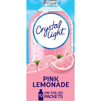 Crystal Light Pink Lemonade Naturally Flavored Powdered Drink Mix On the Go Packets - 10 Count