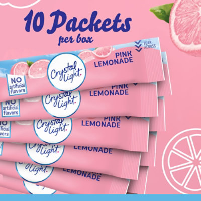 Crystal Light Pink Lemonade Naturally Flavored Powdered Drink Mix On the Go Packets - 10 Count - Image 8