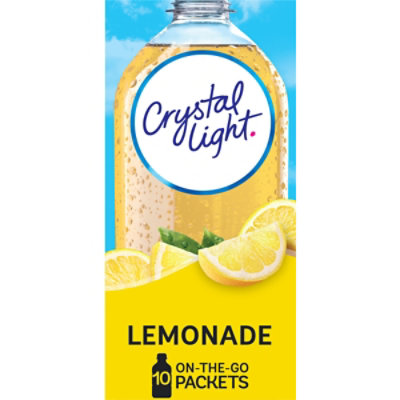 Crystal Light Lemonade Naturally Flavored Powdered Drink Mix On the Go Packets - 10 Count - Image 1