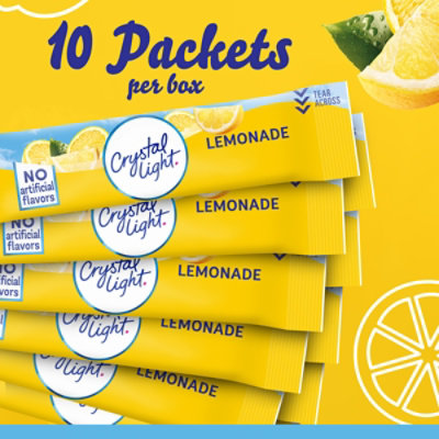 Crystal Light Lemonade Naturally Flavored Powdered Drink Mix On the Go Packets - 10 Count - Image 2