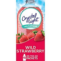Crystal Light Wild Strawberry Powdered Drink Mix with Caffeine On the Go Packets - 10 Count - Image 1