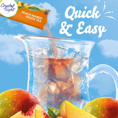 Crystal Light Peach Mango Green Tea Naturally Flavored Powdered Drink Mix - 5 Count - Image 4