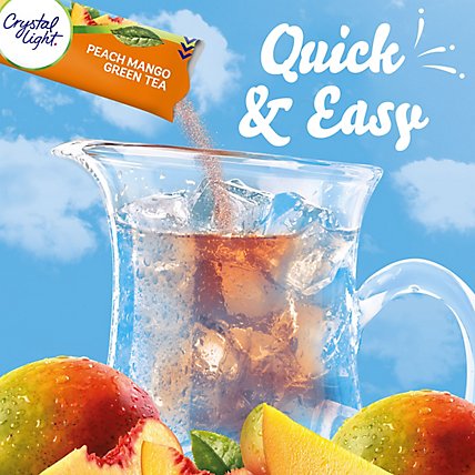 Crystal Light Peach Mango Green Tea Flavored Powdered Drink Mix Pitcher Packet - 5 Count - Image 1