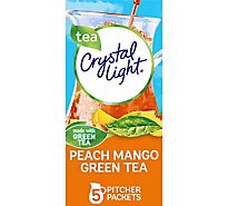 Crystal Light Peach Mango Green Tea Flavored Powdered Drink Mix Pitcher Packet - 5 Count