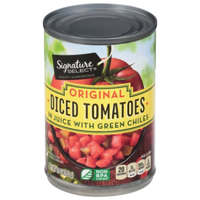 Signature SELECT Tomatoes Diced & Green Chilies Southwestern Style Can - 10 Oz