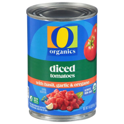 O Organics Tomatoes Diced In Tomato Juice With Basil Garlic & Oregano - 14.5 Oz - Image 1
