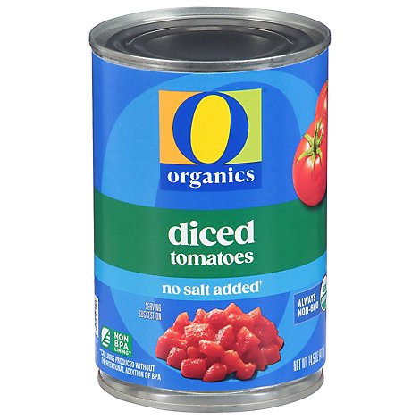 O Organics Organic Tomatoes Diced In Tomato Juice No Salt Added - 14.5 Oz