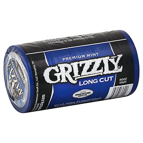 Grizzly Long Cut Mint Smokeless Tobacco - Case