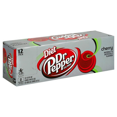 Diet Dr Pepper Cherry Soda In Can - 12-12 Fl. Oz. - Image 1