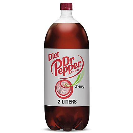Diet Dr Pepper Cherry Soda 2 L bottle - Image 1