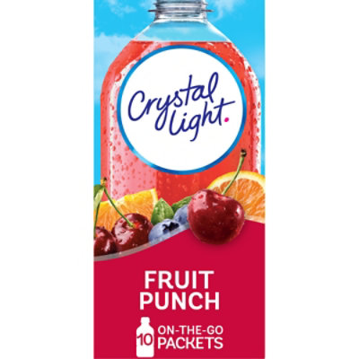 Crystal Light Fruit Punch Artificially Flavored Powdered Drink Mix On the Go Packets - 10 Count