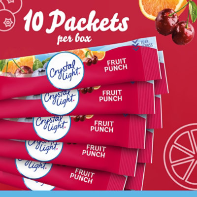 Crystal Light Fruit Punch Artificially Flavored Powdered Drink Mix On the Go Packets - 10 Count - Image 6