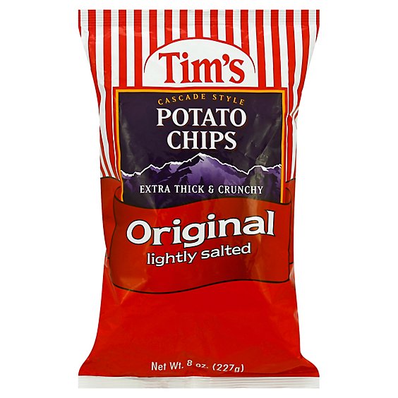 Tims Potato Chips Original Lightly Salted - 8 Oz