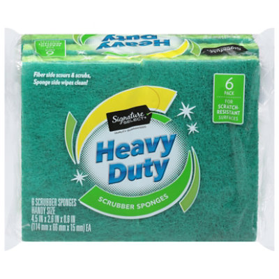 Signature SELECT Heavy Duty Scrubber Sponges Handy Size -6 Count - Image 4