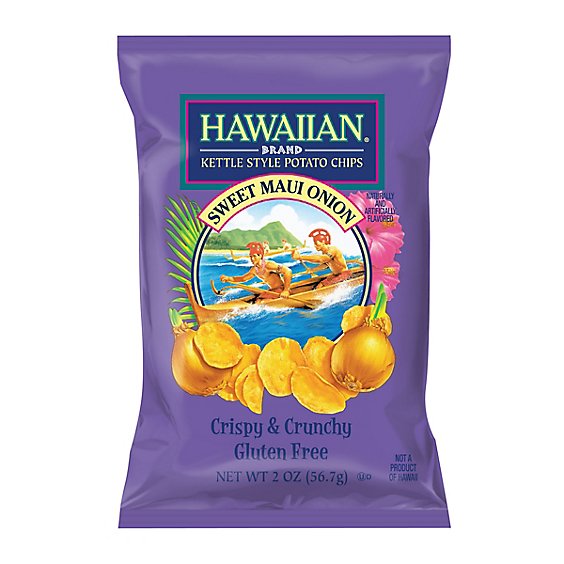 Hawaiian Potato Chips Kettle Style Sweet Maui Onion - 2 Oz