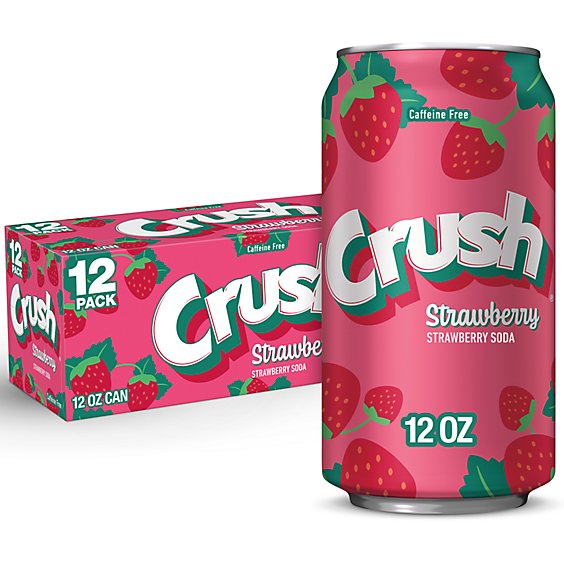 Crush Soda Strawberry - 12-12 Fl. Oz.