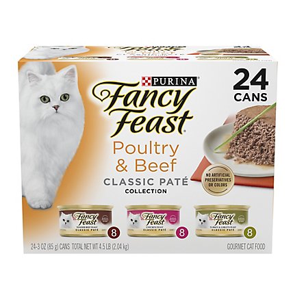 Fancy Feast Beef Pate Wet Cat Food Pack - 24-3 Oz - Image 1