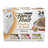 Fancy Feast Beef Pate Wet Cat Food Pack - 24-3 Oz - Image 1
