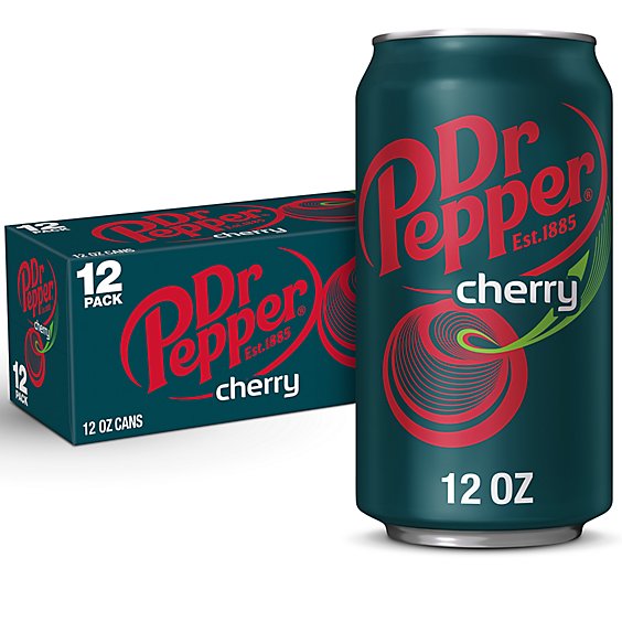 Dr Pepper Cherry Soda In Can - 12-12 Fl. Oz.