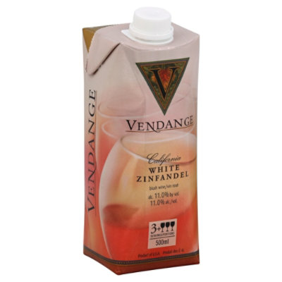 Vendange Wine White Zinfandel Go Pack - 500 Ml