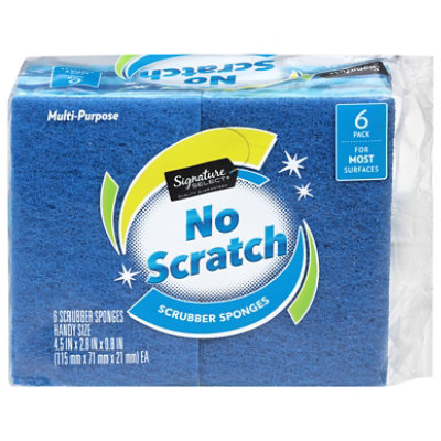 Signature SELECT No Scratch Scrubber Sponges Handy Size - 6 Count - Image 2