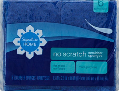 Signature SELECT No Scratch Scrubber Sponges Handy Size - 6 Count - Image 2