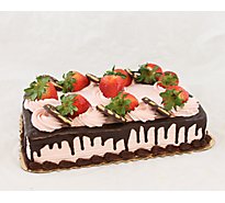 Bakery Cake Round 8 Inch 2 Layer Chocolate With Strawberry - Each