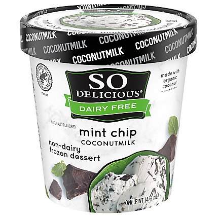 So Delicious Frozen Dessert Dairy Free Coconut Milk Mint Chip - 1 Pint - Image 2