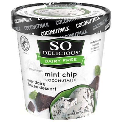 So Delicious Frozen Dessert Dairy Free Coconut Milk Mint Chip - 1 Pint