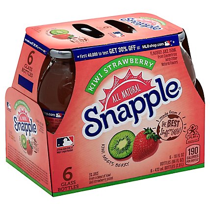 Snapple Juice Drink Kiwi Strawberry - 6-16 Fl. Oz. - Image 1