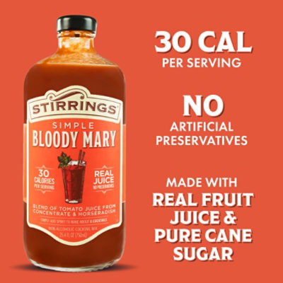 Stirrings Cocktail Mix Simple Bloody Mary - 750 Ml - Image 2