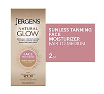 JERGENS Natural Glow Daily Moisturizer Face Sunscreen Fair To Medium Skin Tones - 2 Fl. Oz.