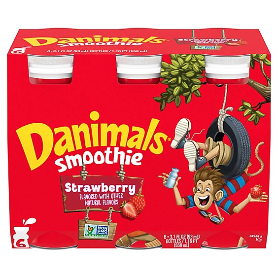 Danimals Strawberry Explosion Smoothies - 6-3.1 Fl. Oz.