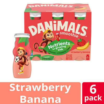 Danimals Swingin' Strawberry Banana Smoothies - 6-3.1 Fl. Oz