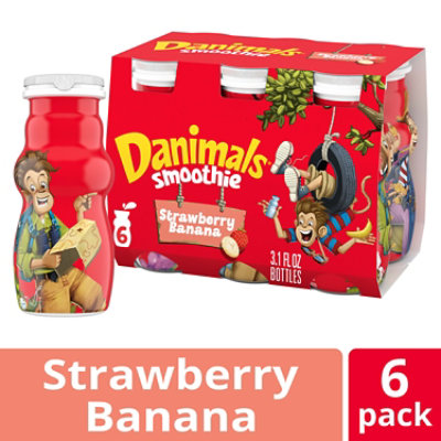 Danimals Swingin Strawberry Banana Smoothies - 6-3.1 Fl. Oz.