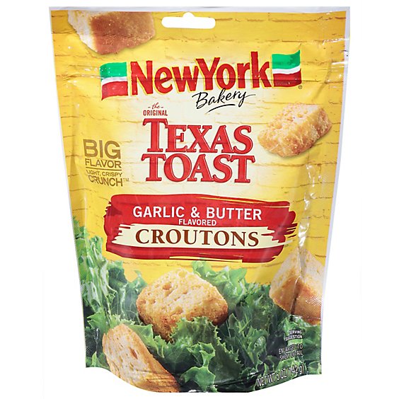 New York The Original Texas Toast Croutons Garlic & Butter Flavor - 5 Oz