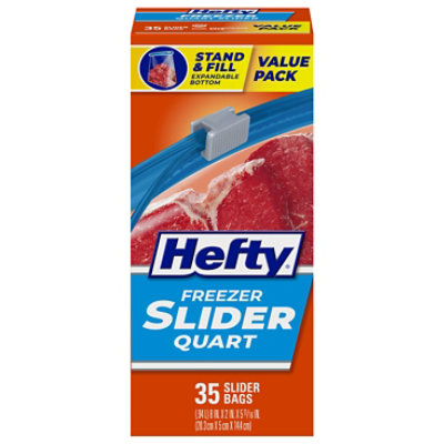 Hefty Freezer Slider Bags Freezer Quart