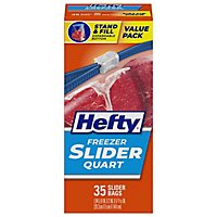 Hefty Freezer Slider Bags Freezer Quart - 35 Count - Image 2